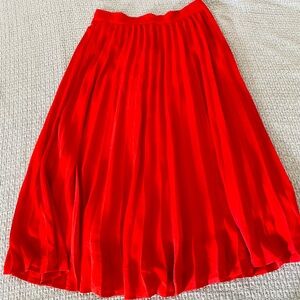 Forever 21 Red Midi A-Line Skirt
